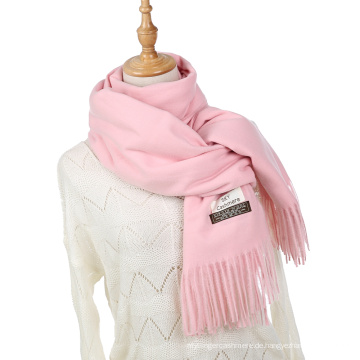 Großer einfarbiger Pashmina-Schal-Wrap-Schal mit Quaste